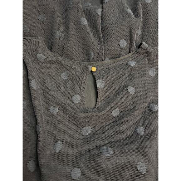 Sézane polka dot chiffon dress EU 34 US 2  sheer sleeve Parisian cocktail party - Picture 11 of 15